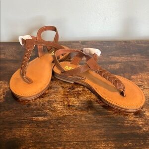 MIA Kids Brown‎ Sandals with Braided Straps NEW Size 13